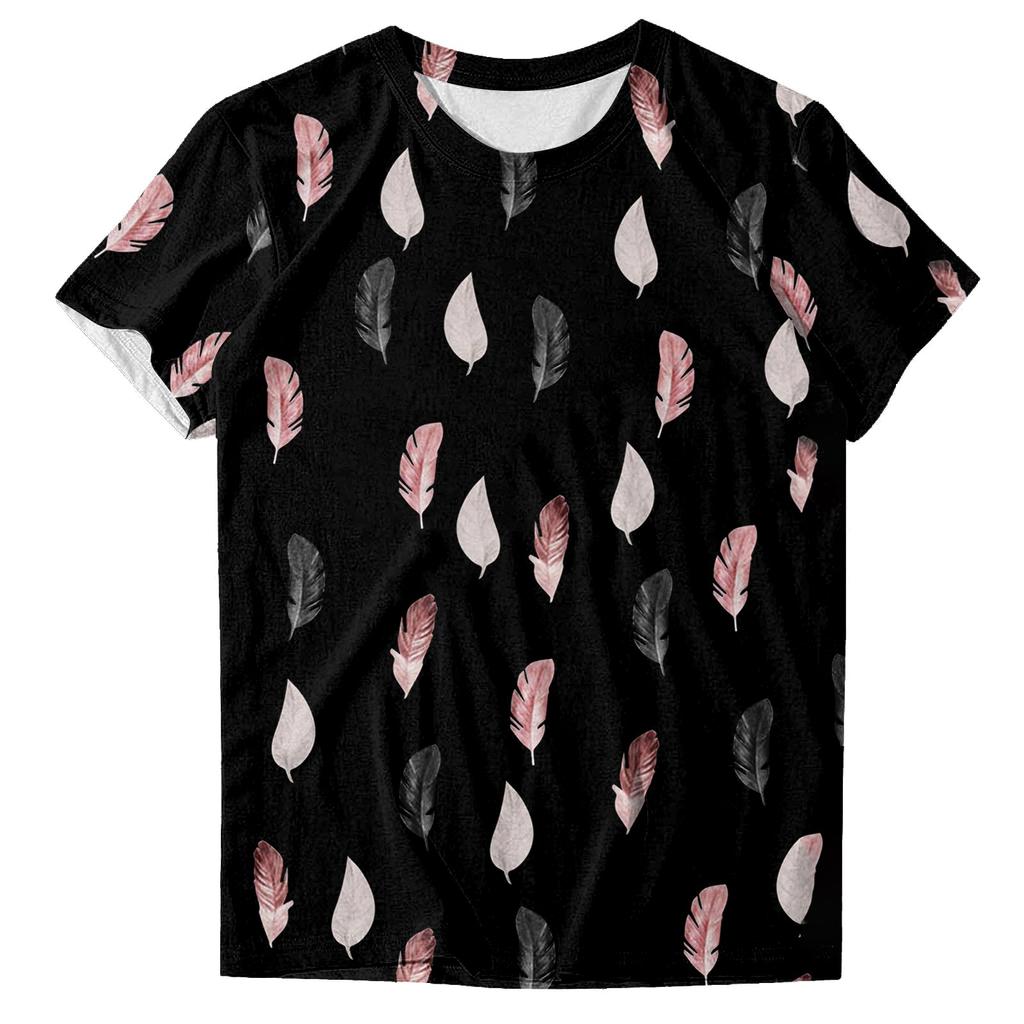 Women's Fashion Casual Print Round-neck Short Sleeves Printed T-shirt