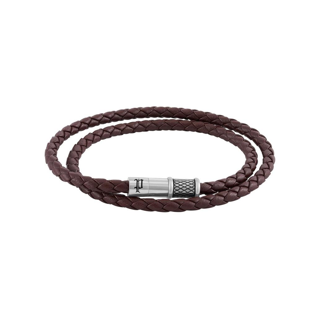 Police ECHOLOOP Men's Double Wrap Bracelet GB0082402 with Original Gift Box and Paper Bag