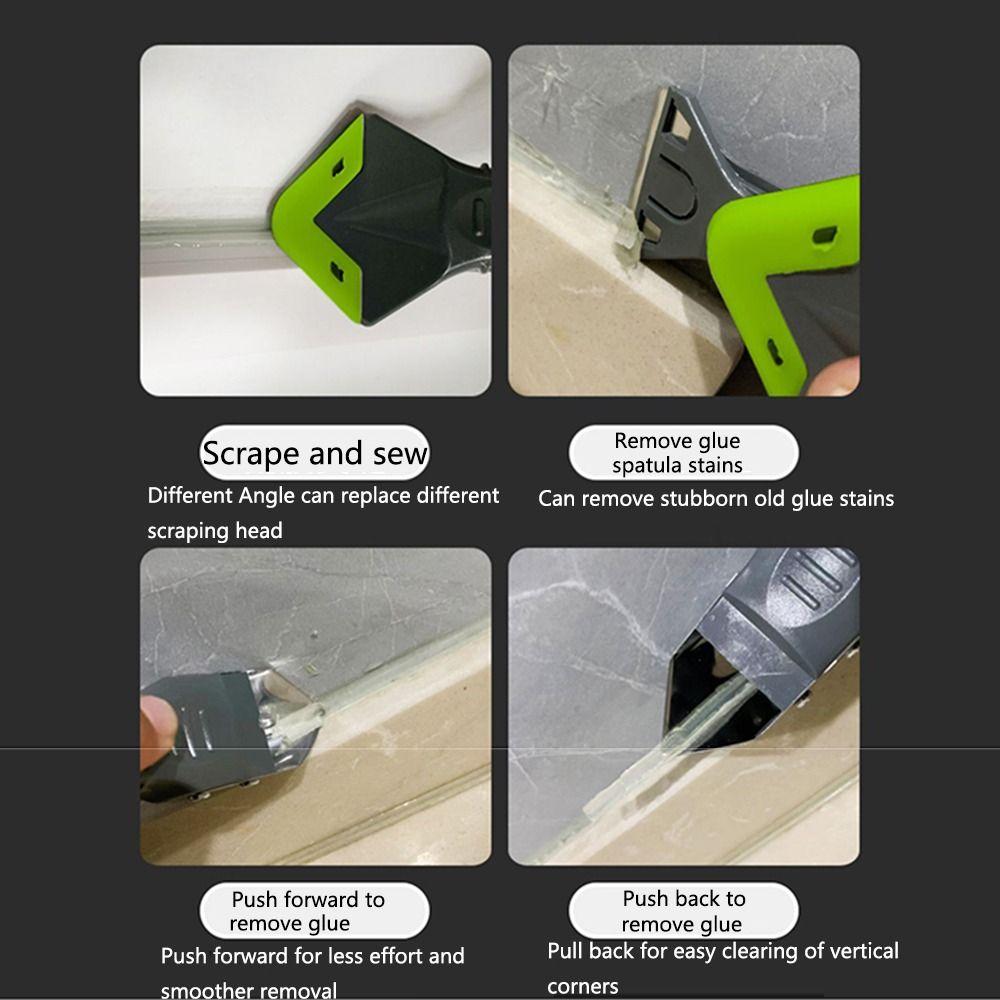 Stainless Steel Head Sealant Finishing Tool Kit Replace Silicone Pads Caulk Remover  Bathroom