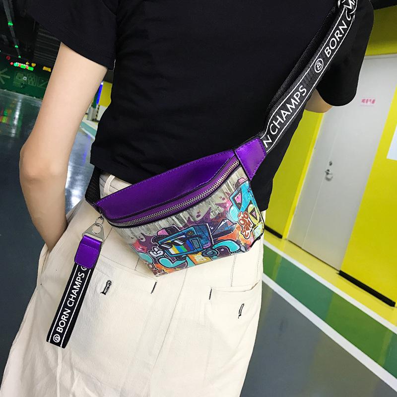 Hip Hop Graffiti Waist Bag 2025 - Trendy Crossbody Chest Bag for Clubbing