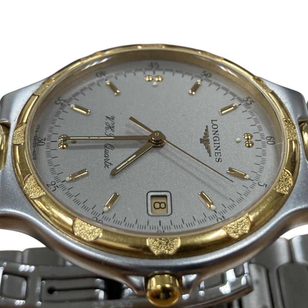 Used [New battery] LONGINES Conquest Date LI.613.3 Combi 3-hand Quartz Kingram [01]