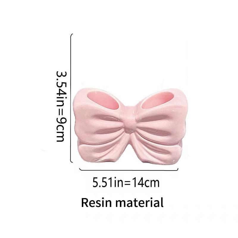 1pc Creative Bow Pen and Toothbrush Holder | Plastic, Freestanding, Ideal for Bedroom and Bathroom Decor, bathroom accessories