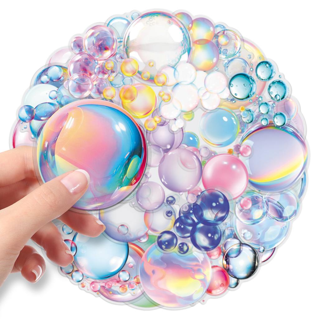50/100PCS Transparent PET Bubble Stickers Colorful Small Fresh Cartoon Waterproof Decoration DIY Computer Stickers