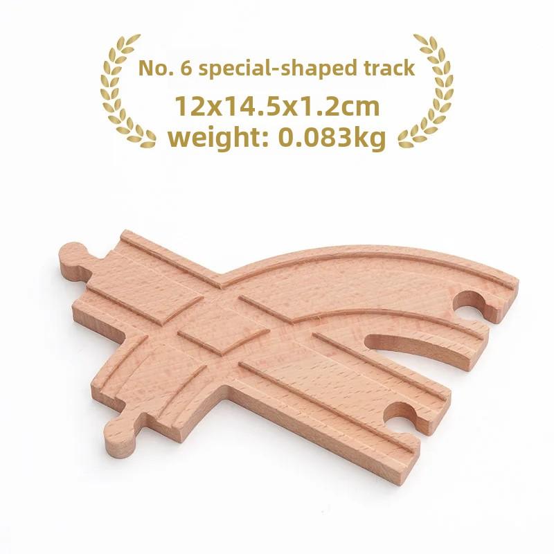 Wooden Small Track Train Toy Children's Set Magnetic Train Bulk Accessories Track K X Track Boy Birthday Toy Gift X10
