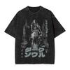 Bonfire Black Out Devil May Cry Washed T Shirt Streetwear Hip Hop TShirt Tees Tops for Unisex Women Harajuku Graphic Printed