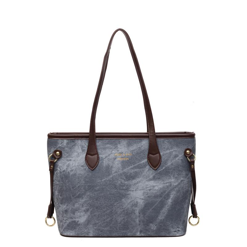 New Bag Women's Large-capacity Trendy Texture Portable Shoulder Large Bag College Students Commuting Tote Bag