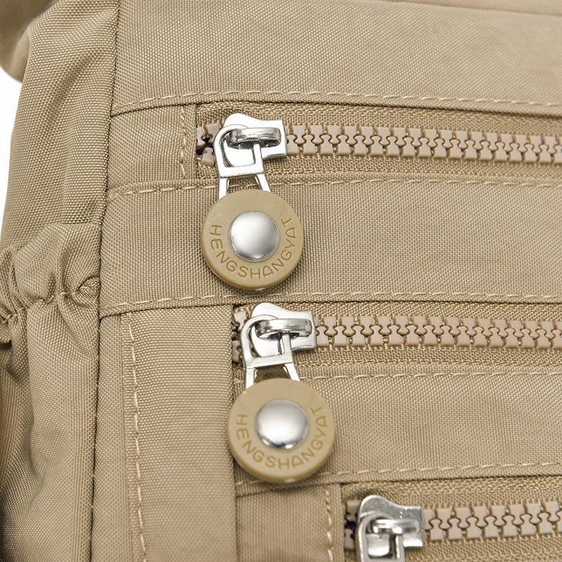 Large Capacity Water-Repellent Nylon Bag Women's Shoulder Crossbody Bag Multi-Pocket Middle-Aged Mother Bag