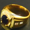 Black Onyx Oval Cut With 925 Silver Gold Plated Ring For Men's #A802 JL375666840896
