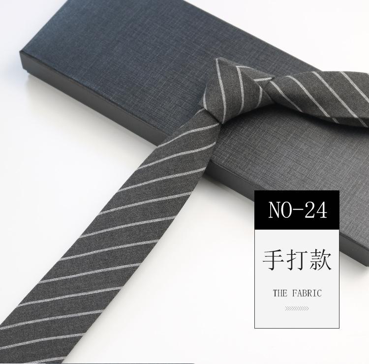 

Мужской галстук 6 см узкий повседневный черно-белый серый трендовый для платья британский ручной работы хлопок