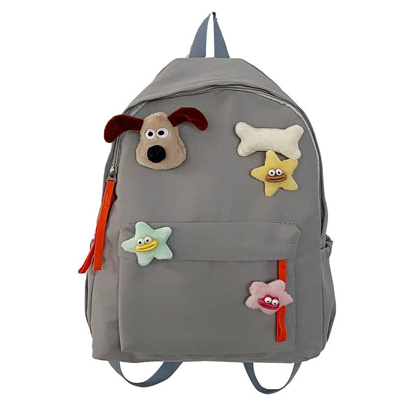 Student schoolbag Japanese and Korean simple cartoon accessories casual backpack fresh and sweet large capacity versatile commuter backpack