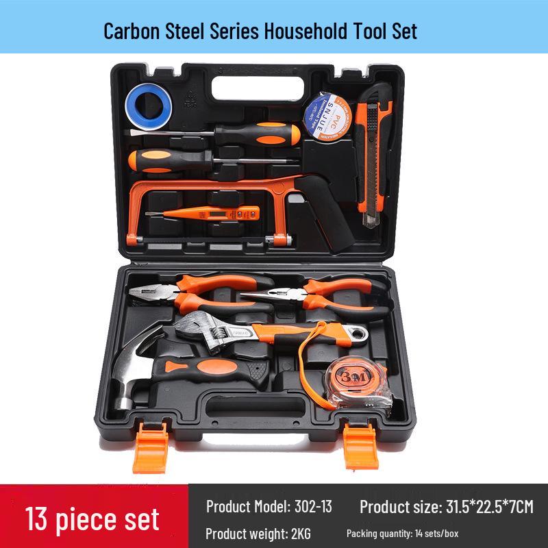 Carbon Steel Hand Tool Kit for Home, Vehicle, and Auto Repair