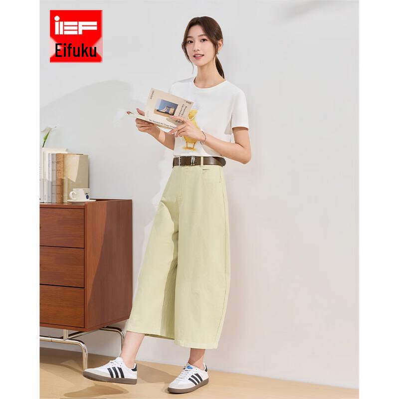 IEF Women s Loose Wide-Leg Capri Pants L
