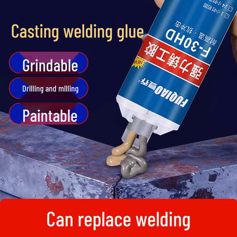 High-Temp Welding Glue, AB Glue, Waterproof Oil Tank Adhesive, Metal Repair Agent for Stainless Steel & Iron Radiators