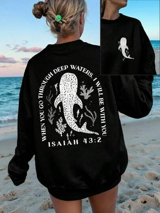 SHEIN EZwear Минималистичная флисовая толстовка с принтом в виде сердечек XXL чёрный