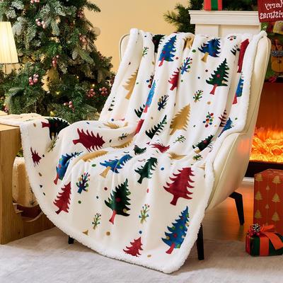 Christmas Throw Blanket Christmas Decorations Gifts  Women Sherpa Flannel Blanket Christams Throws for Couch Sofa Bed Christams