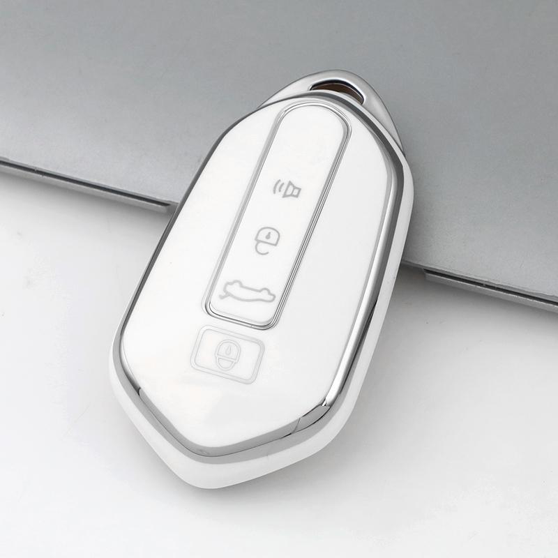 Premium Soft TPU Car Key Case Cover Shell for Ruilan Geely LIVAN 7 8 9 X3 PRO Key Rings Keychain Bag Accessories
