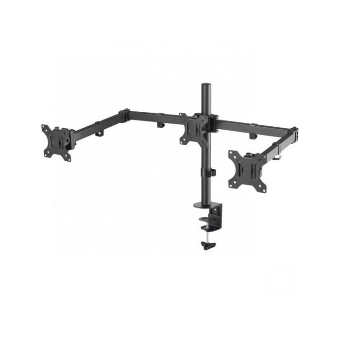 Table Mount - AISENS - DT27TSR-061 - Eco Swivel - Tiltable - 3 Monitors 13-27 Inches