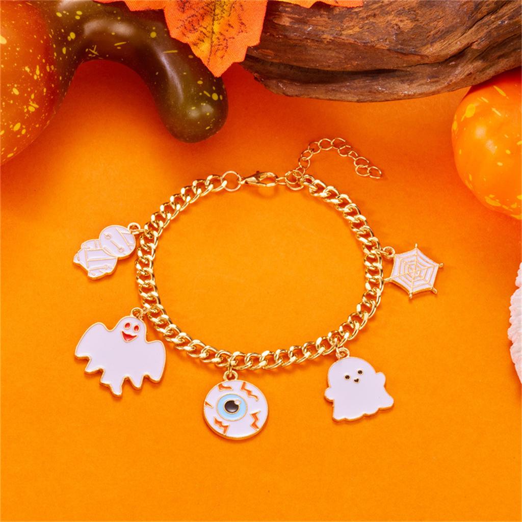 Halloween Charm Bracelet Horror  Pumpkin Witch Hat   Bracelets for Women,Halloween Jewelry Cosplay Costume Accessories