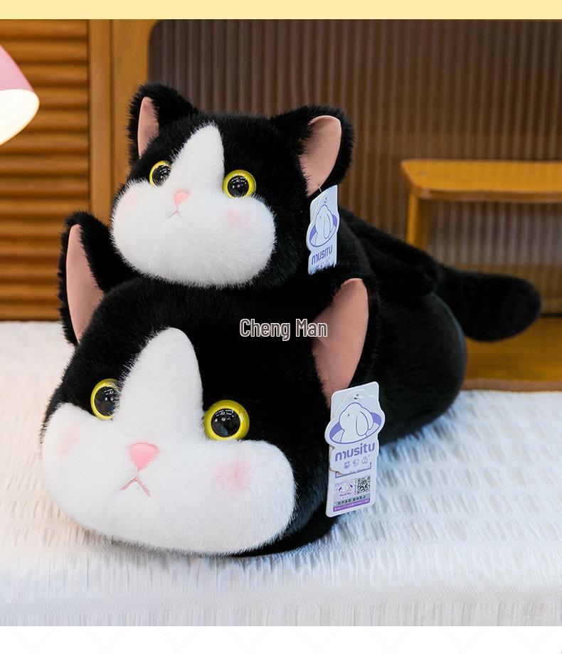 Süße Siamkatzen- und schwarze Katzentier-Stoffpuppen - Entzückendes Geschenk für Mädchen