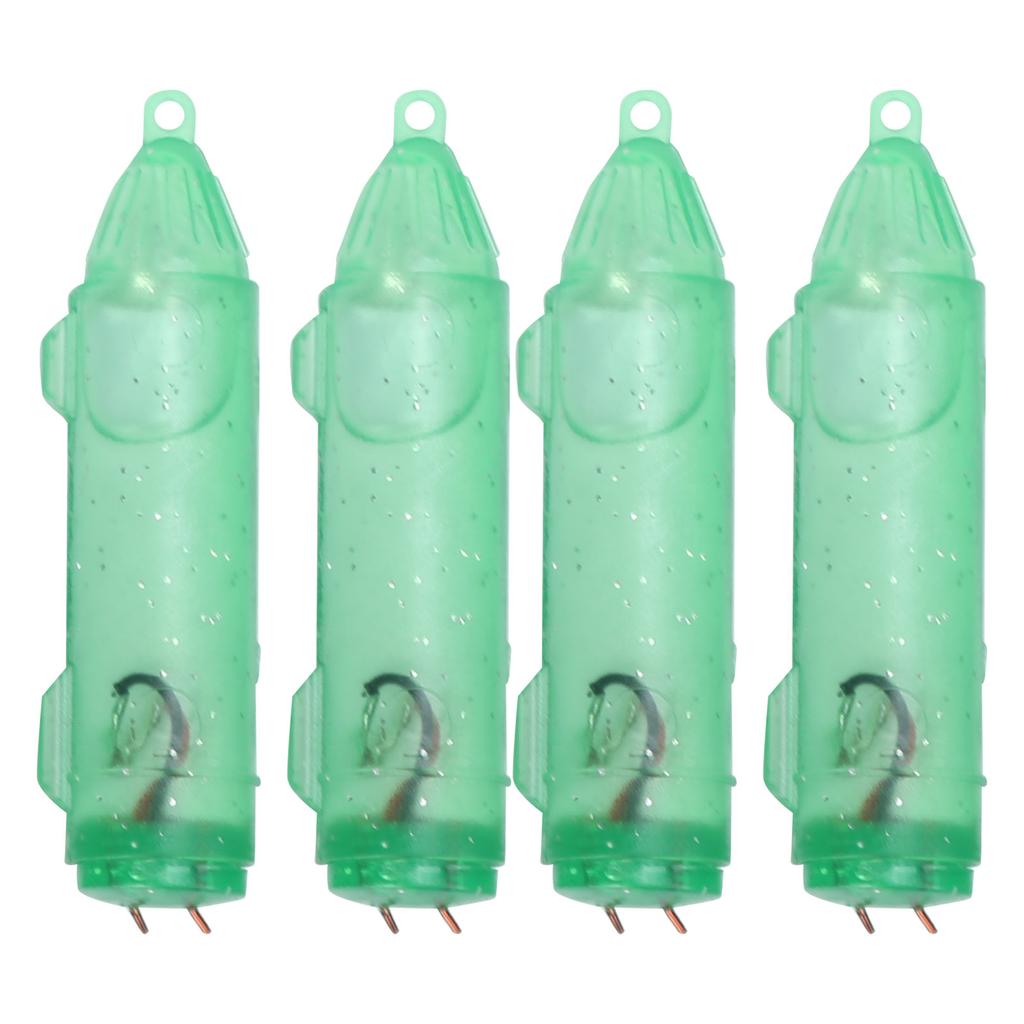 4Pcs Fishing LED Lure Light Underwater Lure Lamp Waterproof Bait Light Green with Box