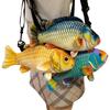 Brinquedos de Peixe de Pelúcia Fofos Simulados Design de Carpa Koi Tamanho 30cm Bolsa Transversal Material de Pelúcia Alça Transversal Porta-Moedas de Peixe