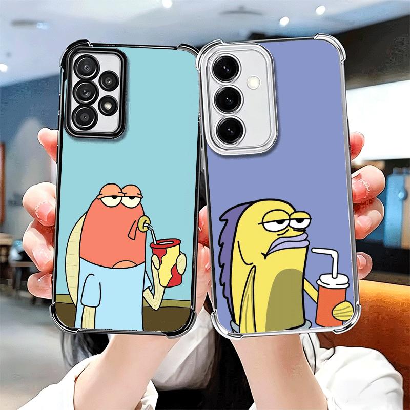 Funny Cartoon Ugly Fish Soft Phone Case For Samsung A17 A27 A07 A37 A57 A16 A56 A15 A55 A14 A54 A13 A53 A26 A36 A25 A35 A24 A34
