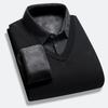 Autumn And Winter New Collection With Fleece Fake Two Piece Long Sleeved Polo Shirt For Men Fashionable And Casual Versatile Top