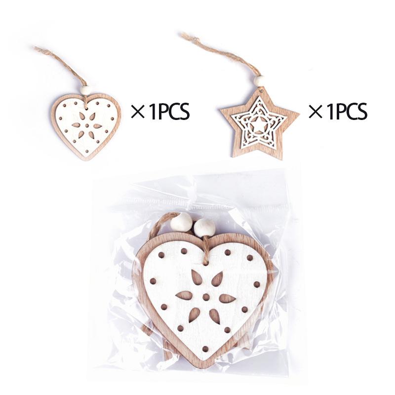 Articoli Decorativi di Natale, Ciondoli Natalizi in Legno, Intaglio Laser, Doppio Strato, Decorazioni da Appendere Bianche, Albero di Natale, Ciondoli Fiocco di Neve