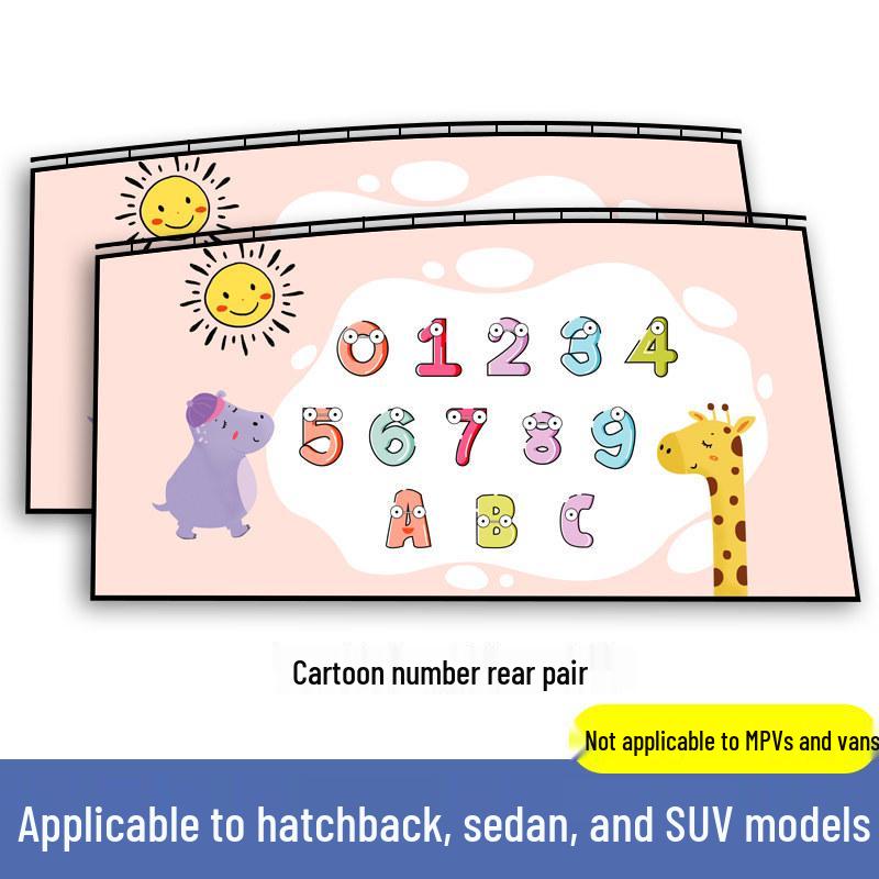 Rear Seat Blackout Sunshade Curtains for Kids