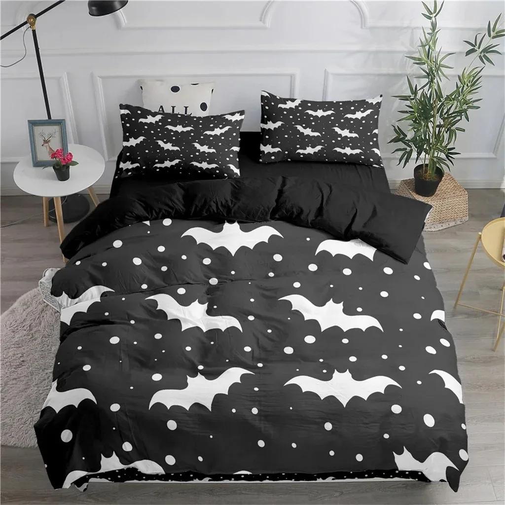 Vampire Bats Bedding Set 3D Printed Soft Polyester Duvet Cover Set Single Double Twin King Size Teens Adults Night Elves Animals