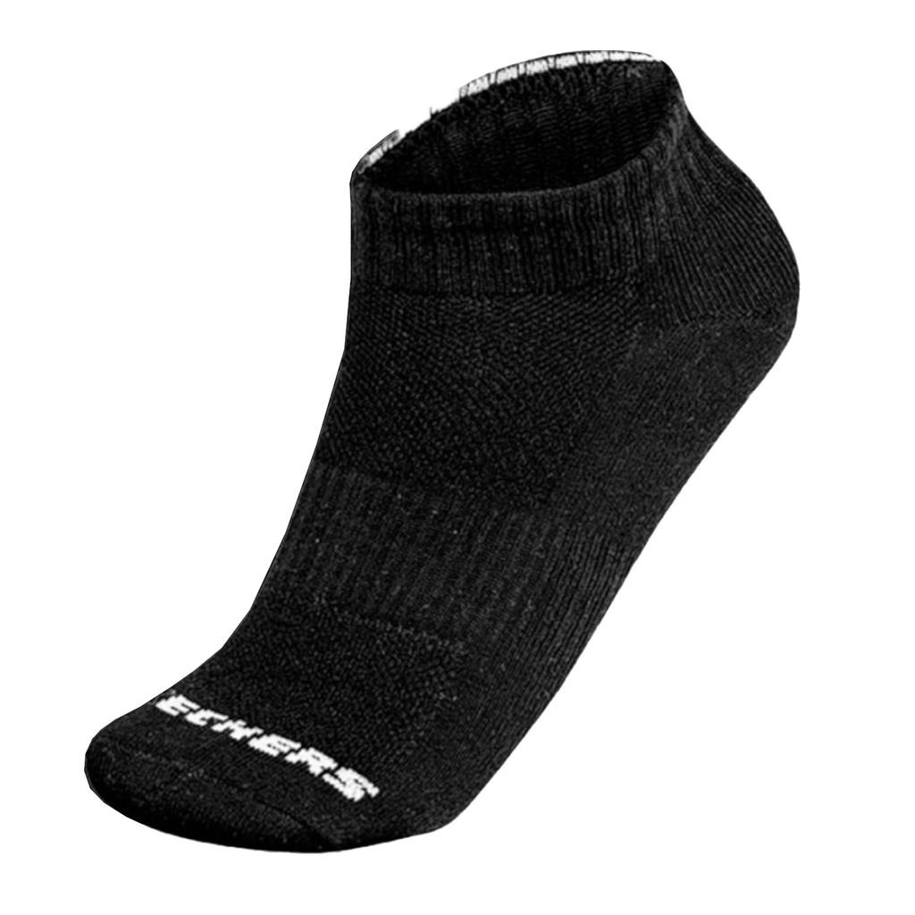 Skechers 3pk Unisex Terry Qtr Crew, Unisex Black Socks
