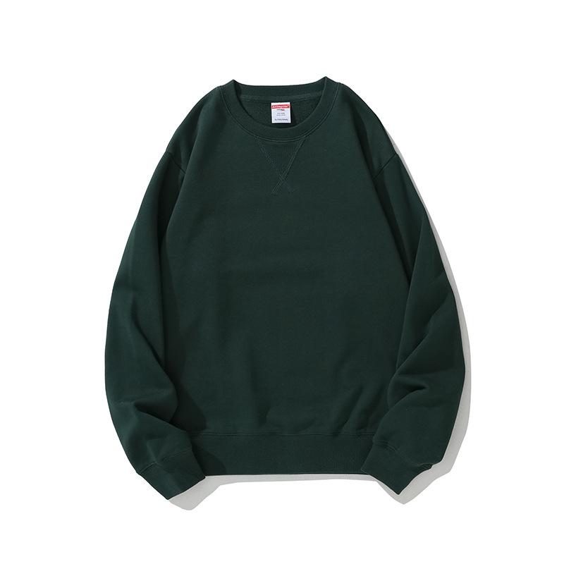 Unisex Oversized Heavyweight Crewneck Sweatshirt - Solid Color Base Layer for Fall/Winter S
