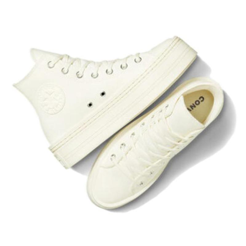 Converse Chuck Taylor All Star Modern Lift Platform Canvas Comfortable and Versatile High Top Espadrilles Women's Off-White