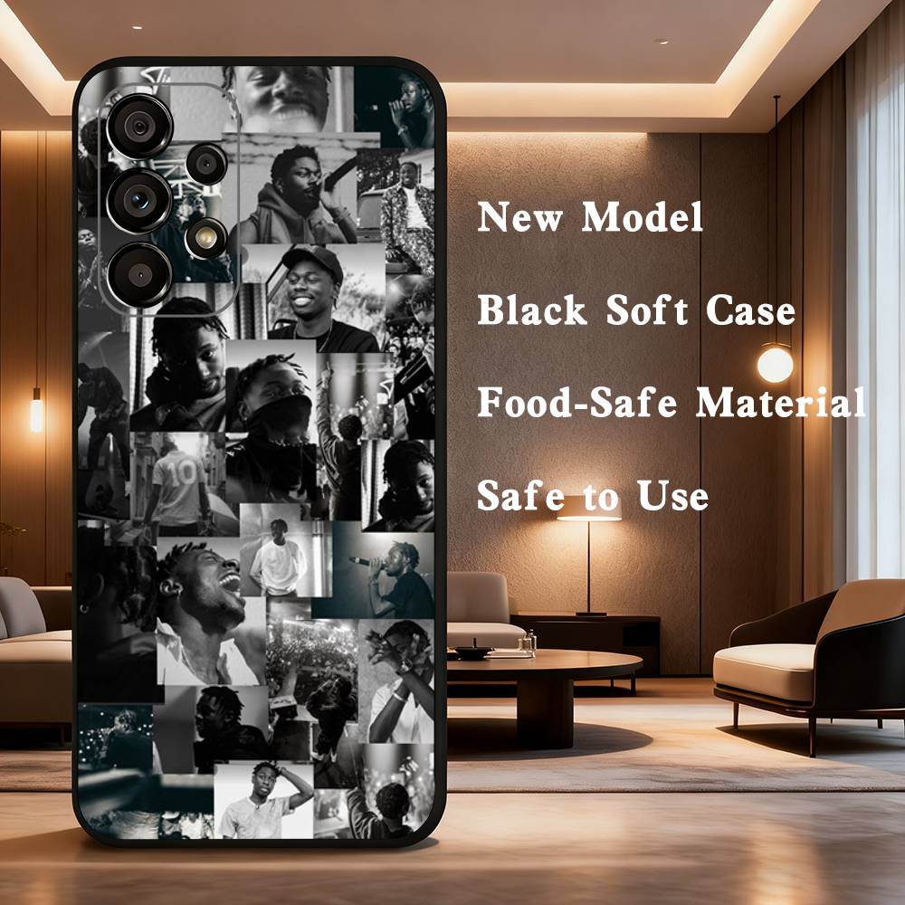 

Rapper T-Tiakola For Samsung Galaxy A73,31,8,9,52,J7,22,Note,72,41,71,53,32,Soft Black Silicone Cover Case SamsungA41