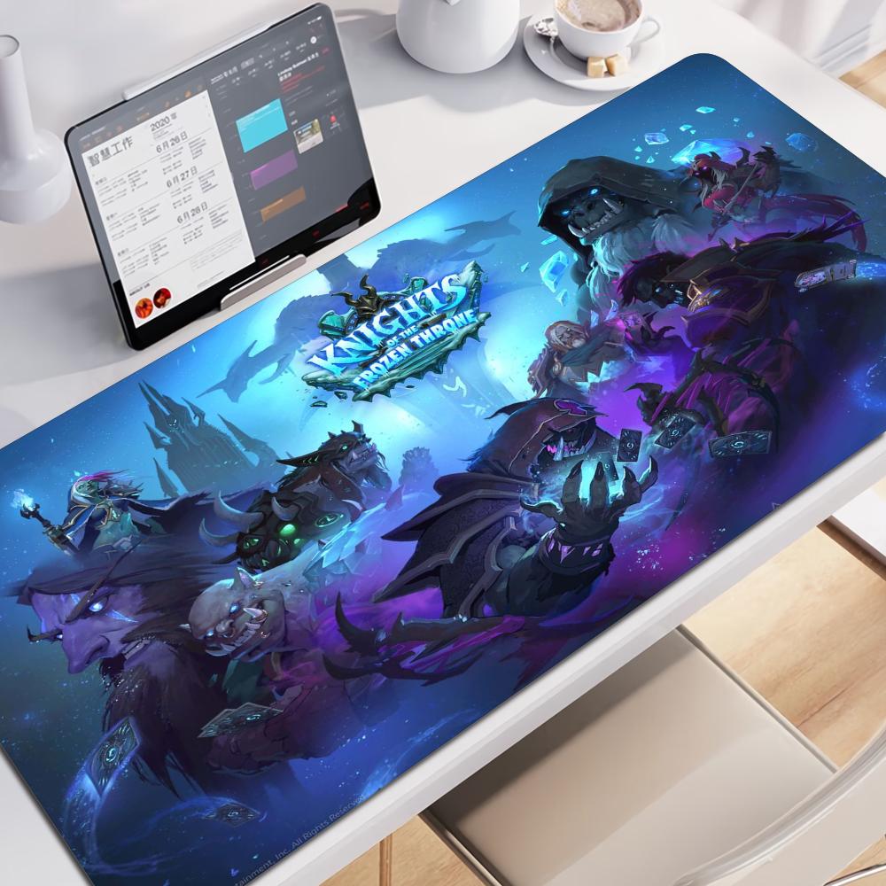 Hot selling item Hearthstone electronic sports Locking edge Gamer Large HD Print Computer Desk Locking Edge Keyboard Mouse Pad