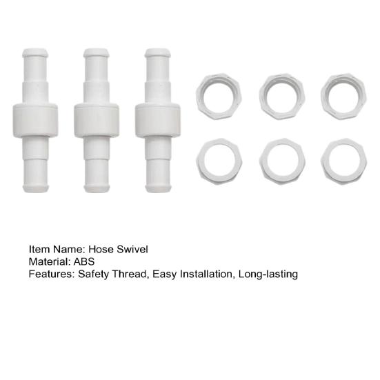 D20 Hose Swivel with D15 Nut Pool Cleaner Hose Swivel