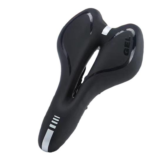 

Эргономичное велосипедное седло Очень мягкая удобная подкладка из пены с эффектом памяти Утолщенная силиконовая подушка для велосипедного сиденья Универсальные дорожные аксессуары для горного велосипеда A чёрный