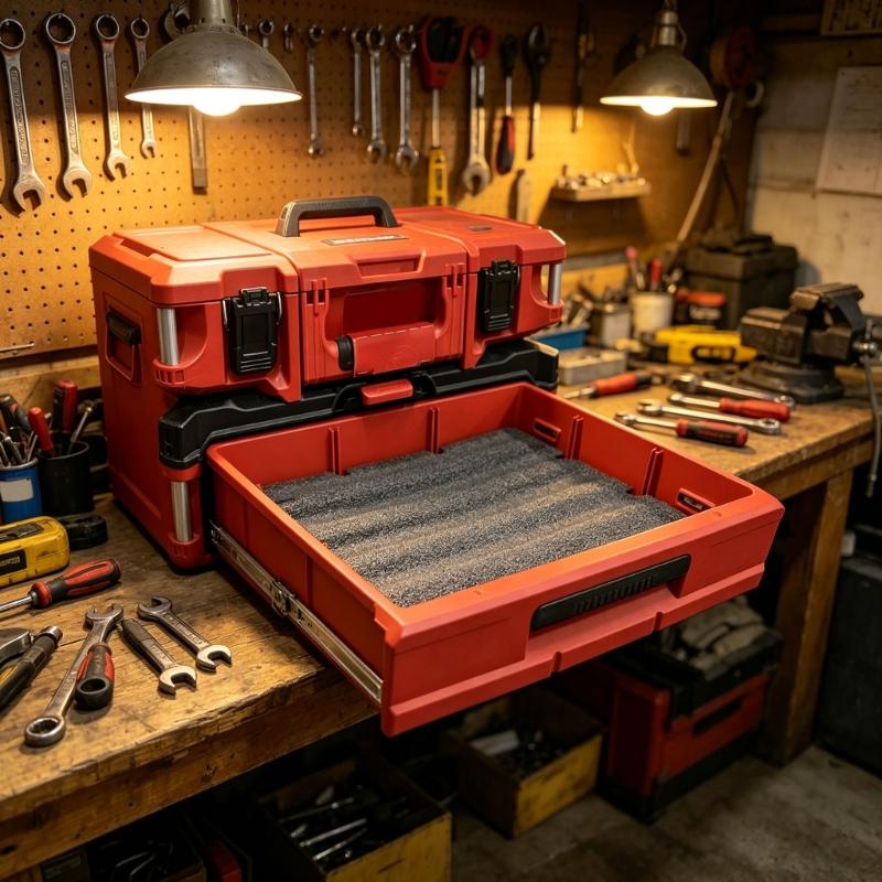 Stackable Tool Storage Foam Pad 25Mm and 50Mm Thick Customizable Fit for MWQ 48-22-8442 ,48-22-84443 Hand Tool Boxes