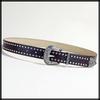 [White Fang] Belt Buckle Rivet Retro Punk Hip Hop Stylish Men's Women's BTA362 (Black)