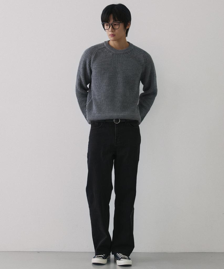 NODU Saddle Hazzi Essential Raglan Knit [Gray]