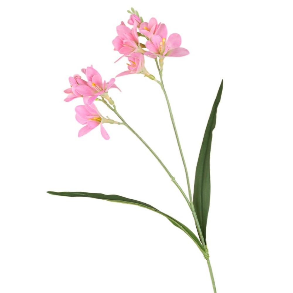 Realistic Artificial Freesia Flowers 2 Fork Simulation Whelan Flower  Wedding Party Decor