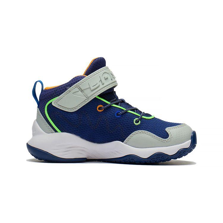 Li Ning Kids Pioneer Team 2.5 Comfortable Versatile Non-Slip Shock Absorbing Wear-Resistant Casual Shoes Kids Casual Shoes Navy-Blue YKNS092-5