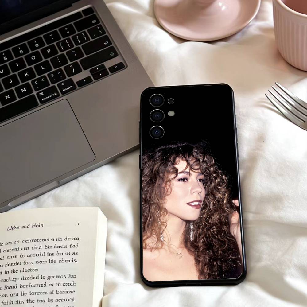 M-Mariah Carey Wallpaper  Phone Case For Samsung S25,24,23,22,30,21,10,9,Ultra,Plus,Lite,FE,4,5 G Soft Black Case