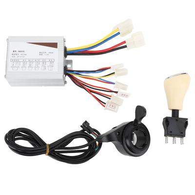 Kit Controlador Bicicleta Eléctrica 24V 350W Controlador de Motor Acelerador de Pulgar con Marcha Atrás Avance Parada