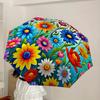1pc Colorful Spring Floral Pattern Umbrella with Plastic Handle,Suitable for All Seasons Home Travel Outdoor UmbrellaDD1693