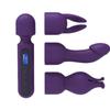 Wandvibrator-Sets, 10 Modi 4 Geschwindigkeiten Erwachsenenspielzeug mit 3 Aufsätzen, LCD-Anzeige, Klitoris G-Punkt-Stimulator, Wiederaufladbare Leise Massage f