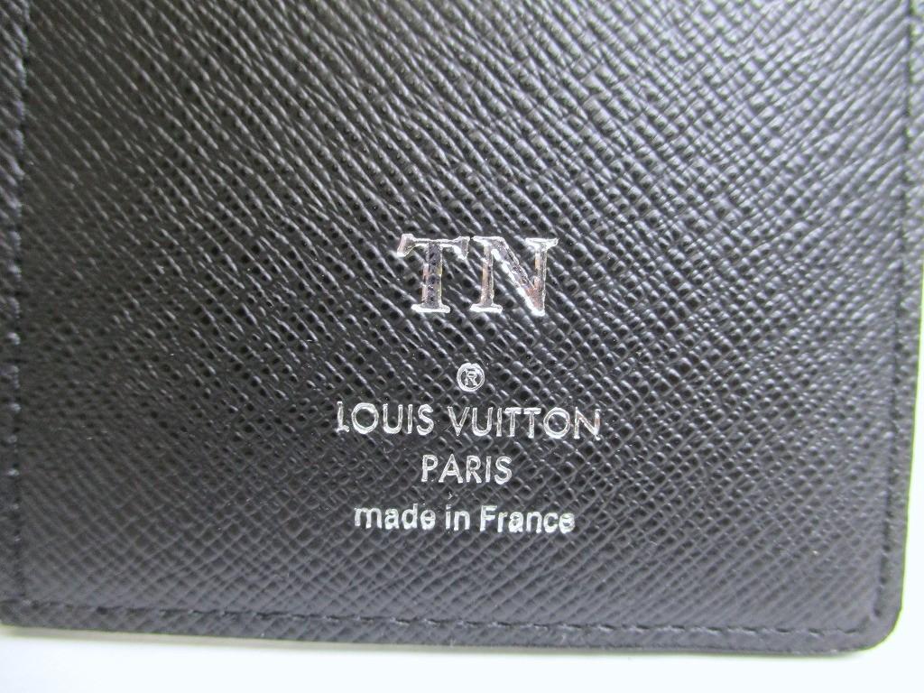 Authentic LOUIS VUITTON Damier Graphite Leather Flap Wallet Portefeuille Brazza #a973  Pre-owned
