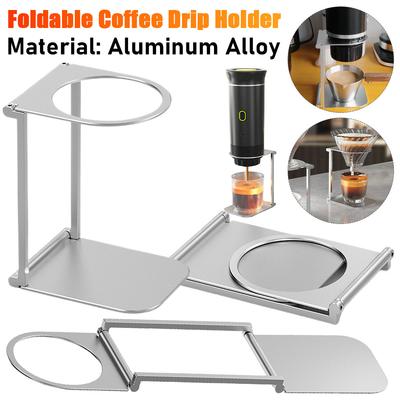 Faltbarer Kaffeetropfhalter aus Aluminiumlegierung, Stützständer für kabelloses, elektrisches, tragbares Espressomaschinenzubehör