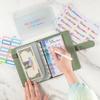 PU Leather Envelope Challenge Binder Challenging Refillable Money Saving Binder Loose-leaf Savings Handbook