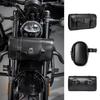 Skull Pattern PU Storage Pouch Motorbike Tool Bag Motorcycle Front Bag Front Fork Handlebar Bag Saddlebag